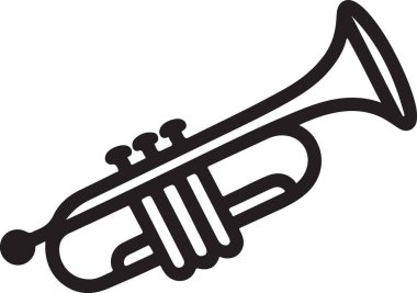 Trompet. Web simgesi basit illüstrasyon