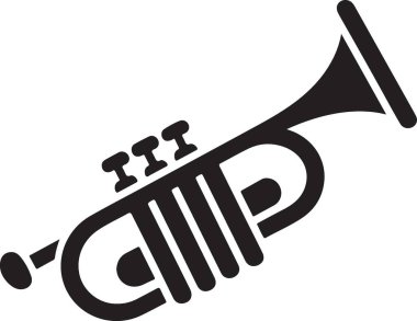 Trompet. Web simgesi basit illüstrasyon