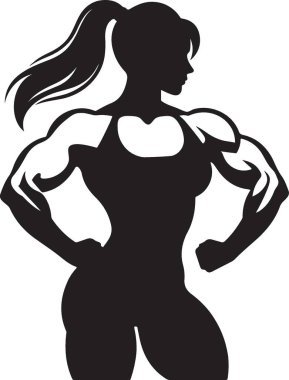 Kadın silueti spor yapıyor.