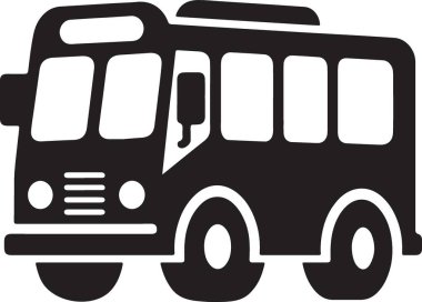 Otobüs. Web simgesi basit tasarım