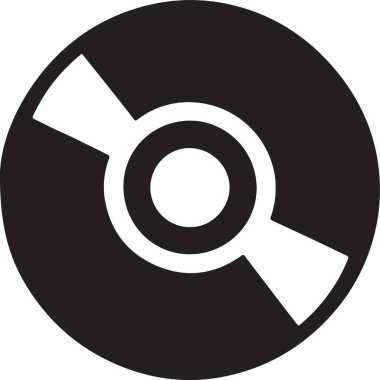 CD disk simgesi katı biçiminde