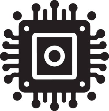 çip simgesi, vektör illüstrasyonu