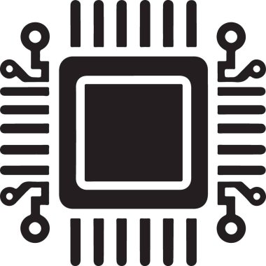 çip işlemci simgesi tam biçimli