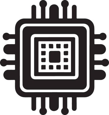 çip yonga simgesi ana hat biçiminde