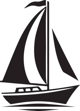 yelkenli tekne vektör çizim