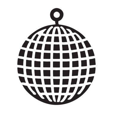 Disko Topu Silüeti Resimlendirme Vektörü Grafik Tasarım Elemanı