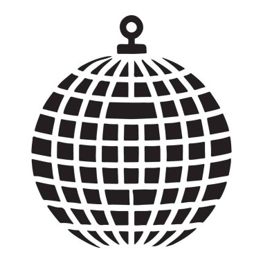 Disko Topu Silüeti Resimlendirme Vektörü Grafik Tasarım Elemanı