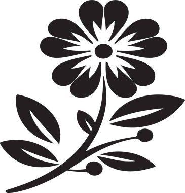 Çiçek. Web simgesi basit tasarım