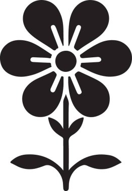 Çiçek. Web simgesi basit tasarım