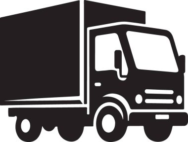 Kamyon silueti simgesi. vektör.