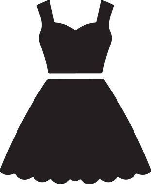 Moda elbisesi ikonu. vektör illüstrasyonu