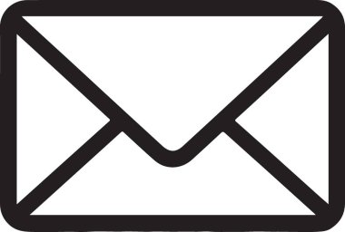 Zarf posta simgesi modadan izole edilmiş arkaplan