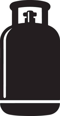 Propan Gaz Tankı Silueti Simge Çizim Vektörü Grafiksel