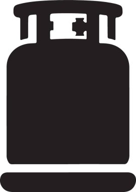 Propan Gaz Tankı Silueti Simge Çizim Vektörü Grafiksel
