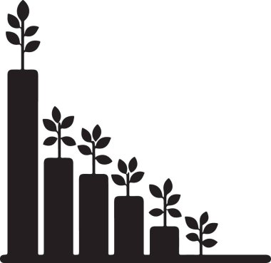 Büyüyen grafik grafiğinde büyüyen bir bitkinin büyümesinde büyüyen bitkiler 