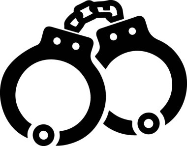 Kelepçe ikonu. Web tasarımı için basit kelepçe vektör simgeleri çizimi