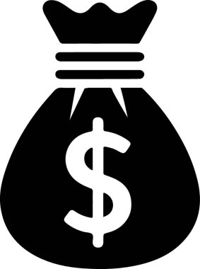 Dolar çanta para simgesi sağlam stil