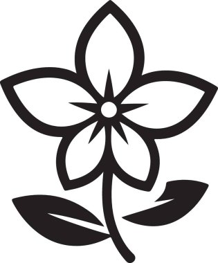 Beyaz arkaplanda çiçek vektör illüstrasyonu