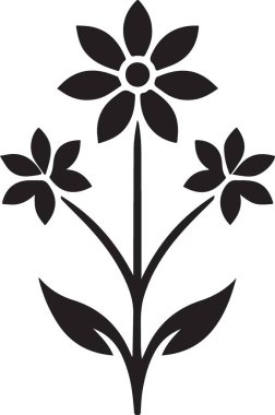 Moda tarzında izole edilmiş çiçek simgesi