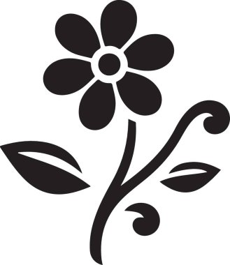 çiçek yaprakları simgesi, vektör tasarımı