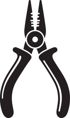 Hassas İş İçin Yüksek Kalite Siluet Şırınga Burunlu Pense Çizimi