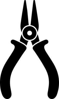 Hassas İş İçin Yüksek Kalite Siluet Şırınga Burunlu Pense Çizimi