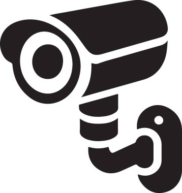 CCTV kamera simgesi, basit tarzı