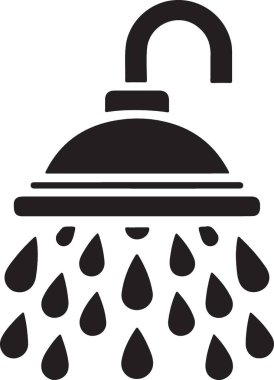 Duş anahat vektör simgesi