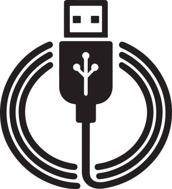 usb buji simgesi vektör illüstrasyonu