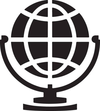 Dünya küresel küresel dünya simgesi katı biçimde