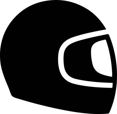 Modern Full Face Motosiklet Miğfer Silueti Tasarımı