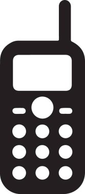 Basit Cep Telefonu Silüet Vektörü Grafiği