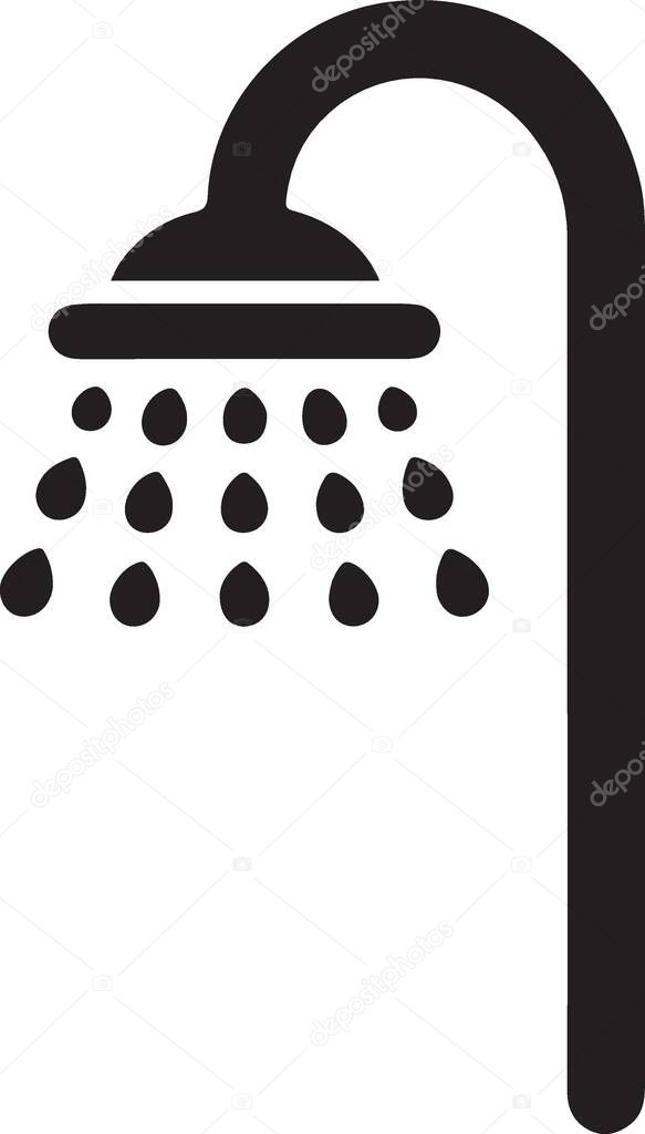 Shower flat vector icon