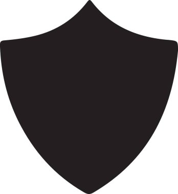 kalkan düz vektör simgesi