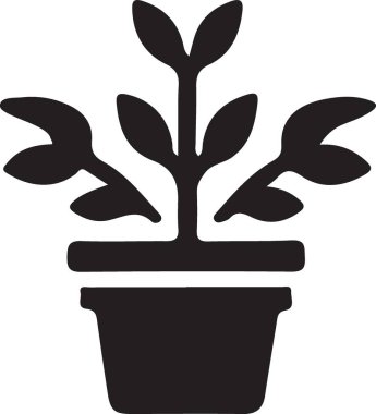 Bitki. Web simgesi basit illüstrasyon