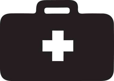 İlk yardım çantası. Basit bir çizim. dizayn