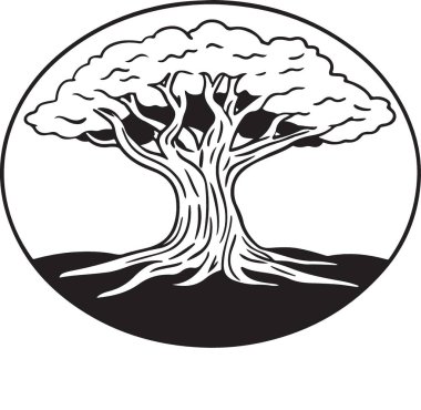 Ağaç simgesi. vektör illüstrasyonu.