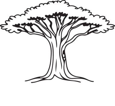 Ağaç simgesiyle, anahat stili