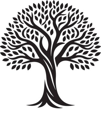 ağaç logo vektör tasarım şablonu