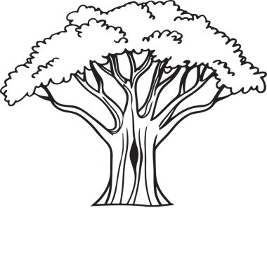 ağaç simgesi vektör illüstrasyonu