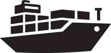 Küresel Kargo Nakliye Silüeti Resimleri Okyanuslar Ötesinde Taşıyıcı Gemi