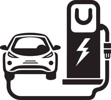 Sürdürülebilir Taşımacılık İçin Elektrikli Araç Şarj İstasyonu Silüeti ResmiComment