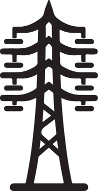 Yüksek Voltaj Güç Aktarım Kulesi Silüet ResmiComment