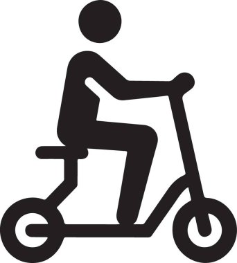 Modern Şehir Gidiş Gidiş-Gidiş için Mozaik Scooter Görüntü Tasarımı