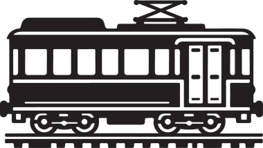 Elektrik Treni Silüeti Resimleri Toplu Taşıma Vektörü Grafiği