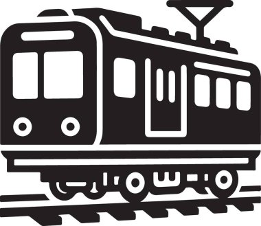 Elektrik Treni Silüeti Resimleri Toplu Taşıma Vektörü Grafiği