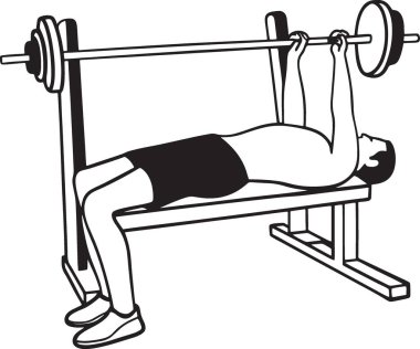 Halterli adamın vektör silueti