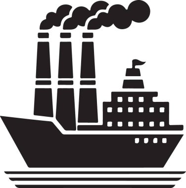 Endüstriyel Gemi Silüeti Görüntü Kirliliği Emisyonları