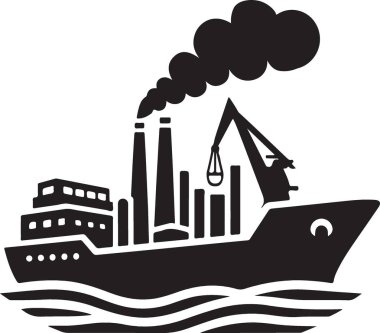 Endüstriyel Gemi Silüeti Görüntü Kirliliği Emisyonları