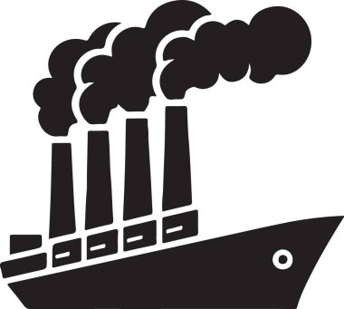 Endüstriyel Gemi Silüeti Görüntü Kirliliği Emisyonları